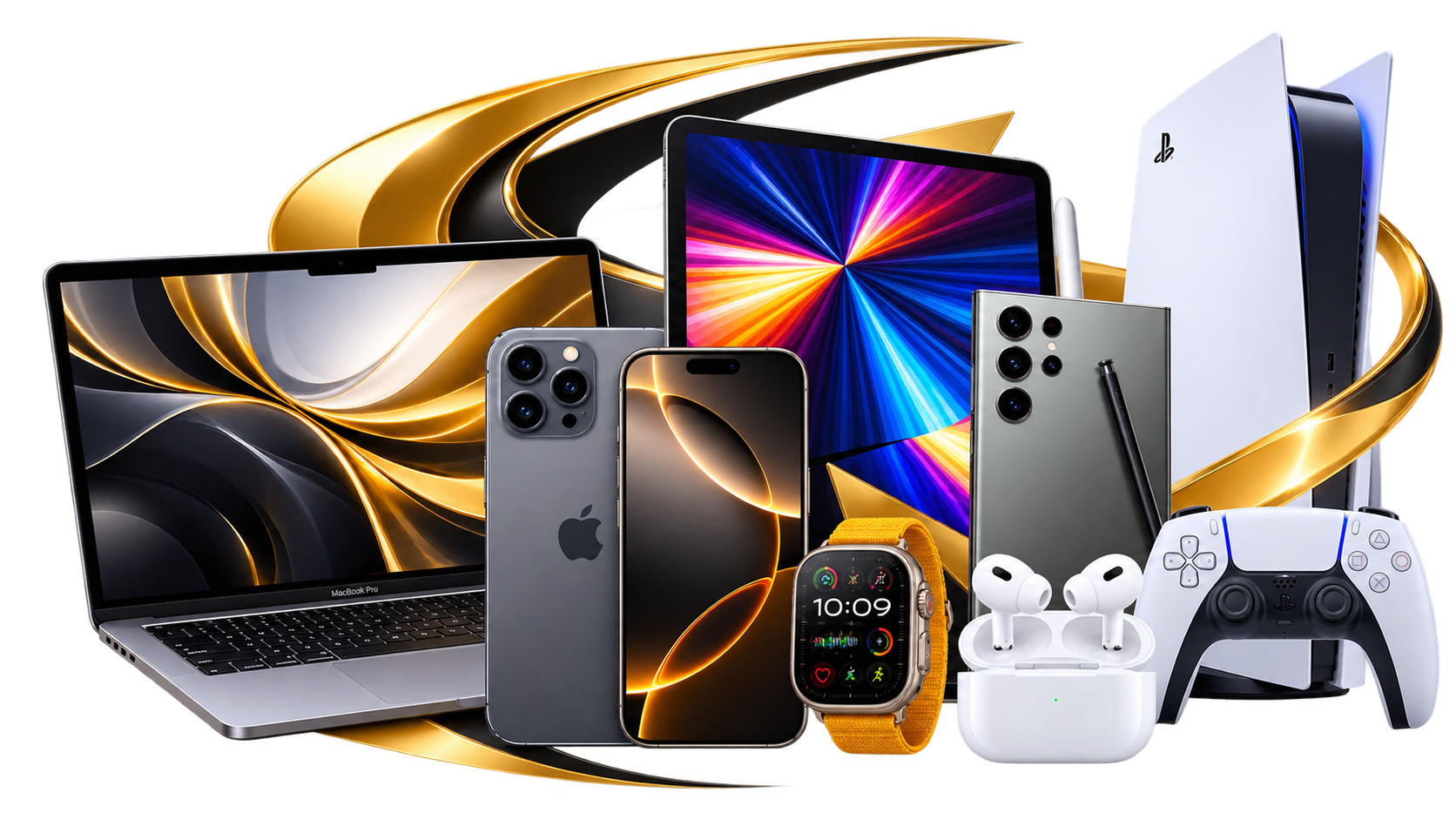 Phones, laptops, tablets, gaming consoles and electronics